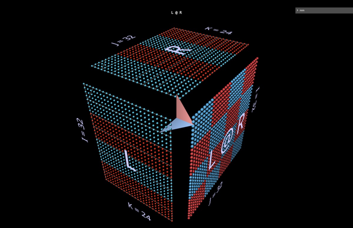 wrap the matmul around a cube